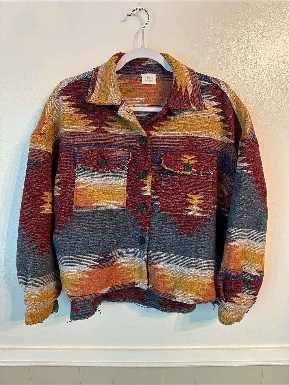 Blue Buttercup Southwestern-Style Jacket in multicolored Size M